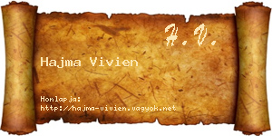 Hajma Vivien névjegykártya